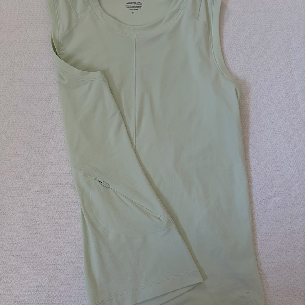 Athleta Sunchaser Light Green Sleeveless Top